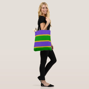 Mardi Gras Stripes Colours Tote Bag