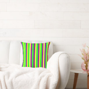 Mardi Gras Stripes Cushion