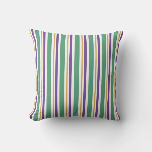 Mardi Gras Stripes Cushion (Front)