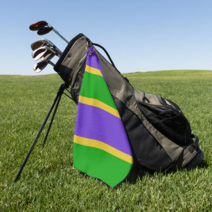 Mardi Gras Stripes  Golf Towel