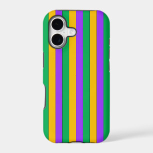 Mardi Gras Stripes Pattern Purple Green Yellow