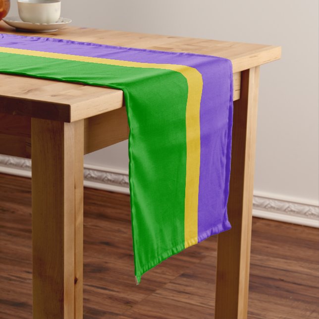 Mardi Gras Stripes  Short Table Runner (In Situ)