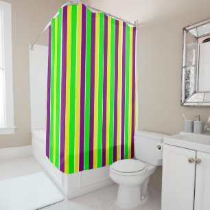 Mardi Gras Stripes Shower Curtain