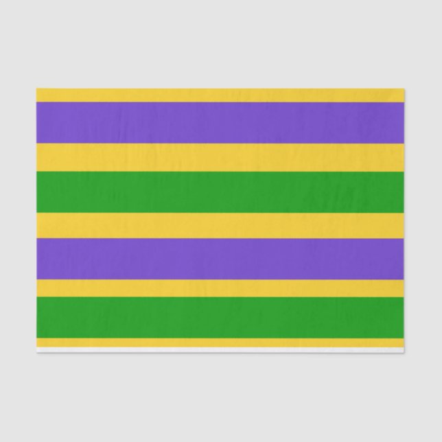 Mardi Gras Stripes Tissue Paper (Front)