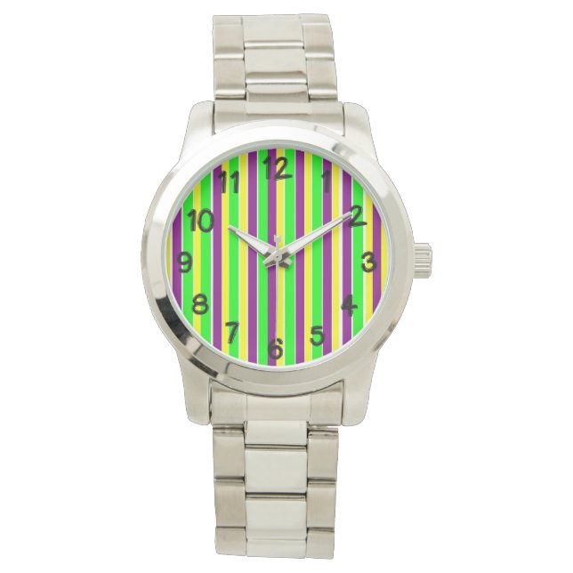 Mardi Gras Stripes Watch (Front)