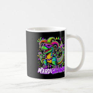 Mardi Gras T Rex Dinosaur Mardi Grawr Bead Costume Coffee Mug