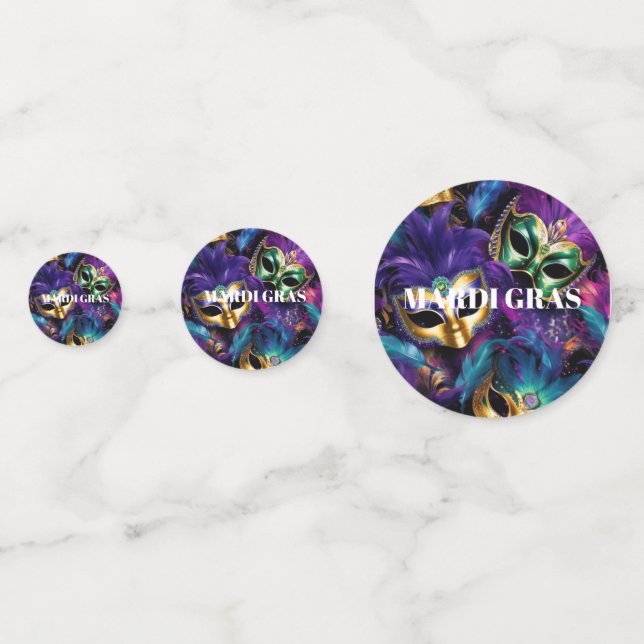 Mardi Gras  Table Confetti (Fronts)