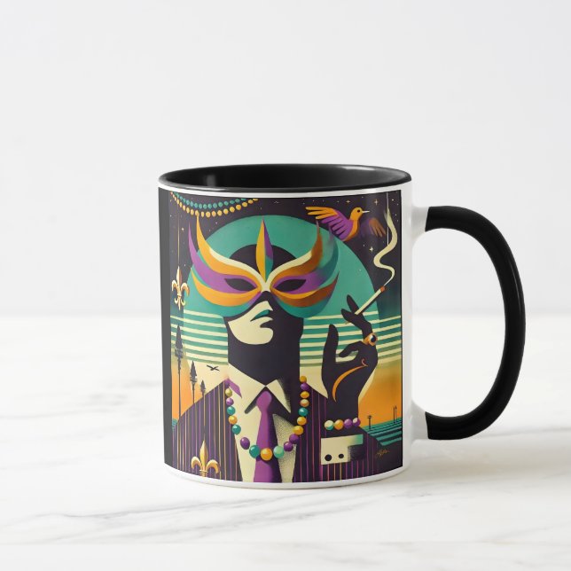 Mardi Gras The Smoking Man Mug (Right)