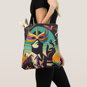 Mardi Gras The Smoking Man Tote Bag