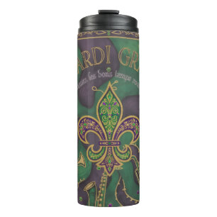 Mardi Gras Thermal Tumbler