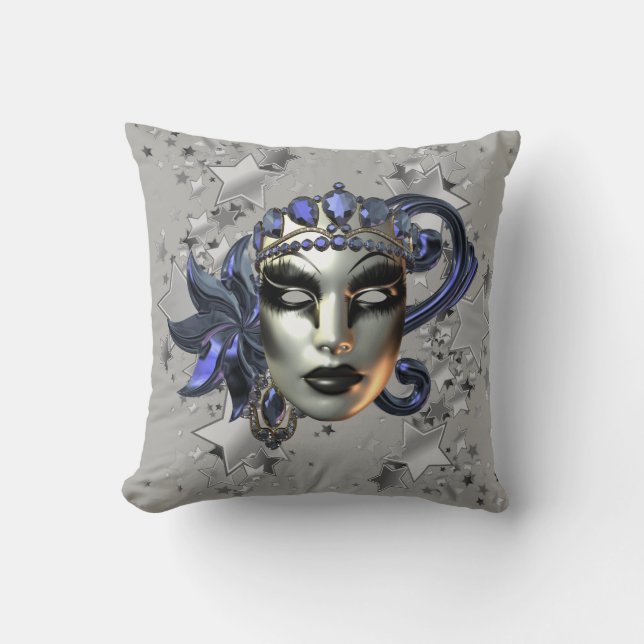 Mardi Gras Throw Pillow (Front)
