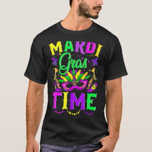 Mardi Gras Time Feathered Krewes Mask Mardi Gras 2 T-Shirt