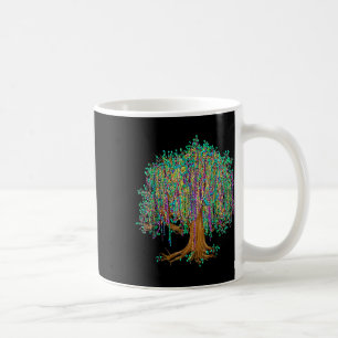 Mardi Gras Tree Beads New Orleans 2025 Watercolor Coffee Mug
