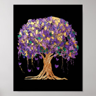 Mardi Gras Tree Beads New Orleans Parade Costume A Poster