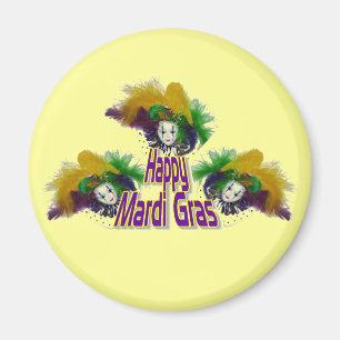 Mardi Gras Trio Magnet