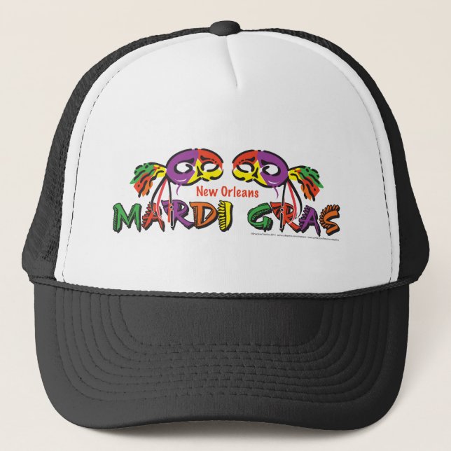 MARDI-GRAS TRUCKER HAT (Front)