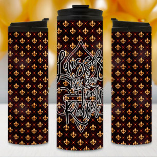 Mardi Gras Tumbler, Laissez les bon Temps Rouler Thermal Tumbler