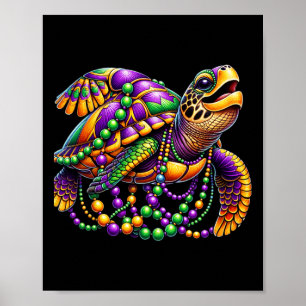 Mardi Gras Turtle Party Mardi Gras Lover Poster
