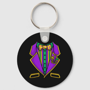 Mardi Gras Tuxedo Suit For New Orleans Costume Mas Key Ring