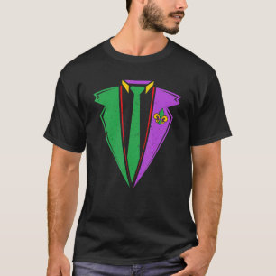 Mardi Gras Tuxedo Suit Gentlemen Carnival Men Boys T-Shirt