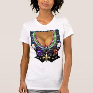 Mardi Gras Vest with Beads T-Shirt