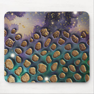 Mardi Gras Vibes Leopard Print Mouse Pad 