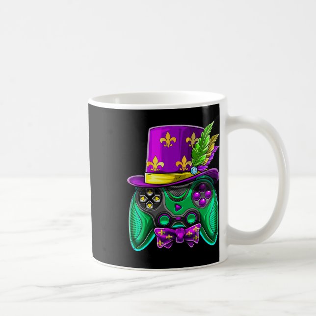 Mardi Gras Video Game Controller Jester Hat Costum Coffee Mug (Right)