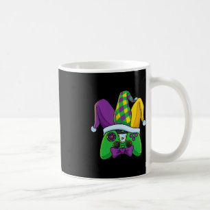 Mardi Gras Video Game Controller Jester Hat Costum Coffee Mug