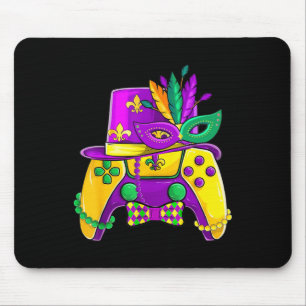 Mardi Gras Video Game Controller Jester Hat Costum Mouse Pad