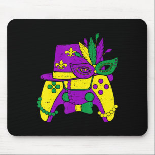 Mardi Gras Video Game Controller Jester Hat Costum Mouse Pad
