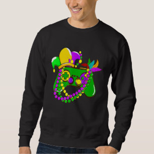 Mardi Gras Video Game Controller Jester Hat Costum Sweatshirt