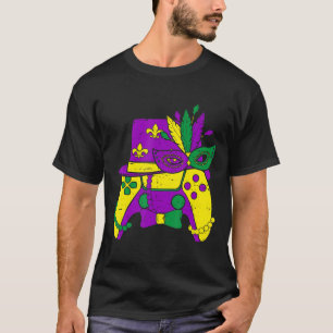 Mardi Gras Video Game Controller Jester Hat Costum T-Shirt