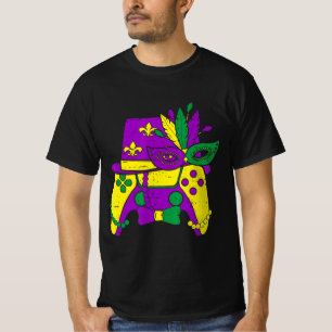 Mardi Gras Video Game Controller Jester Hat Costum T-Shirt
