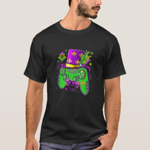 Mardi Gras Video Game Controller Jester Hat Costum T-Shirt