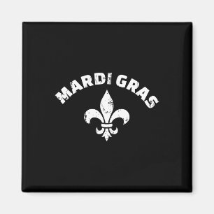 Mardi Gras Vintage Fleur De Lis Magnet