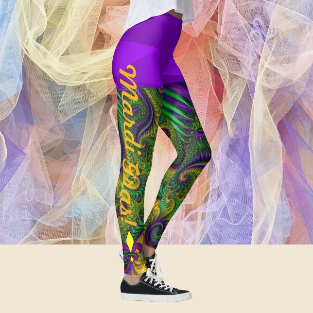Mardi Gras Violet Women's Leggings Purple Pants (Creator Uploaded)