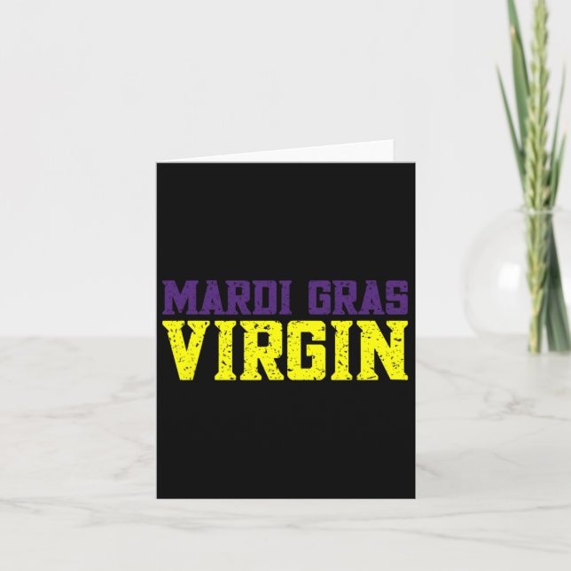 Mardi Gras Virgin  Card (Front)