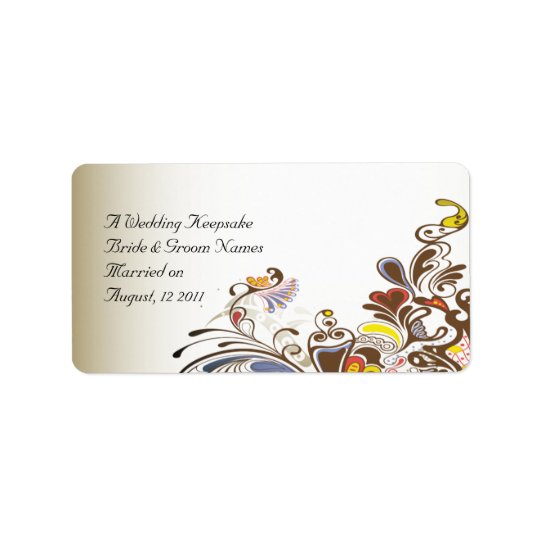 Mardi Gras Wedding Favour Lip Balm Tube Address Label