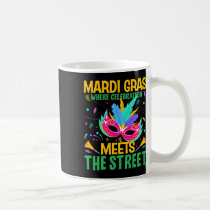 Mardi Gras Where Celebration Meets The Street  Coffee Mug
