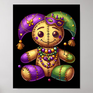 Mardi Gras Witch Doctor Goth Costume Men Women Voo Poster