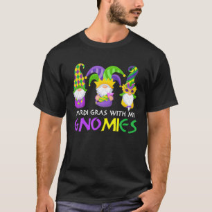 Mardi Gras With My Gnomies Three Gnome Costume Car T-Shirt