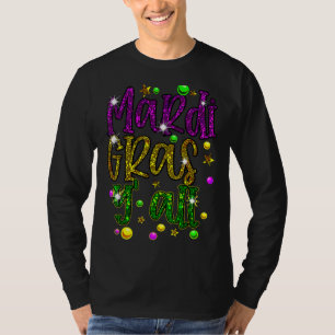 Mardi Gras Y'all Galveston Fun Cute Beads And Mask T-Shirt