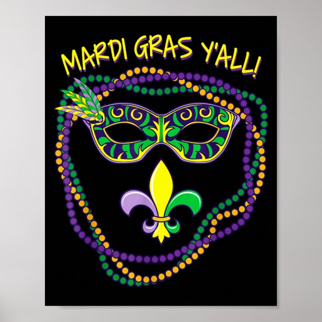 Mardi Gras Yall  Poster (Front)