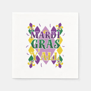 Mardi Gras Yall Street Party Carnival Gift Napkin