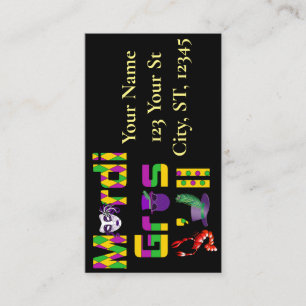 Mardi Gras Y'all Thunder_Cove Business Card