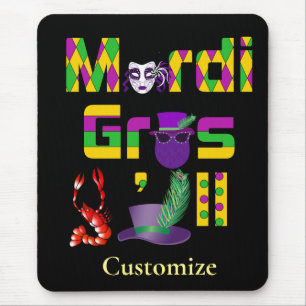 Mardi Gras Y'all Thunder_Cove Mouse Pad