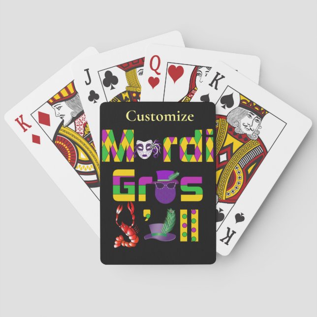 Mardi Gras Y'all Thunder_Cove Playing Cards (Back)