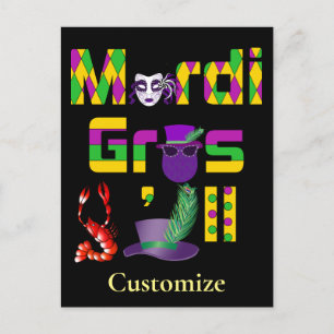 Mardi Gras Y'all Thunder_Cove Postcard