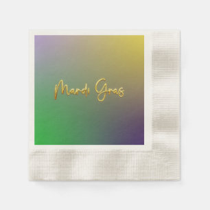 Mardi Gras Yellow, Purple, Green Napkin