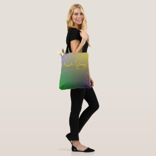 Mardi Gras Yellow, Purple, Green Tote Bag
